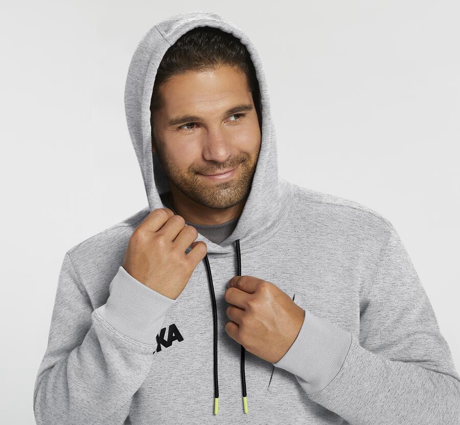 Hoka One One Hoodie Mens Grey - Performance - 20194DUFM